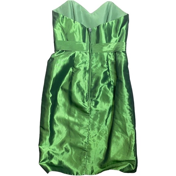 Alfred Angelo Green Strapless Formal Cocktail Holiday Prom Short Dress Size 2 - Picture 8 of 14